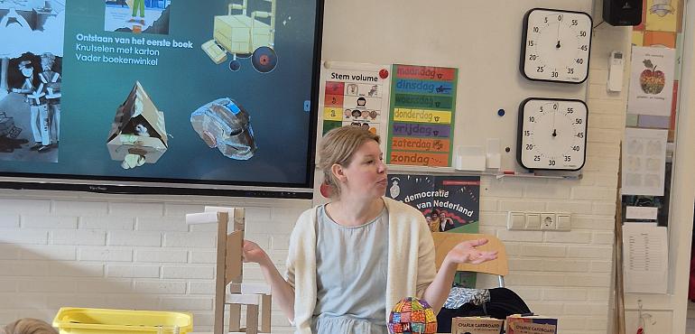 Kinderboekenschrijfster op bezoek